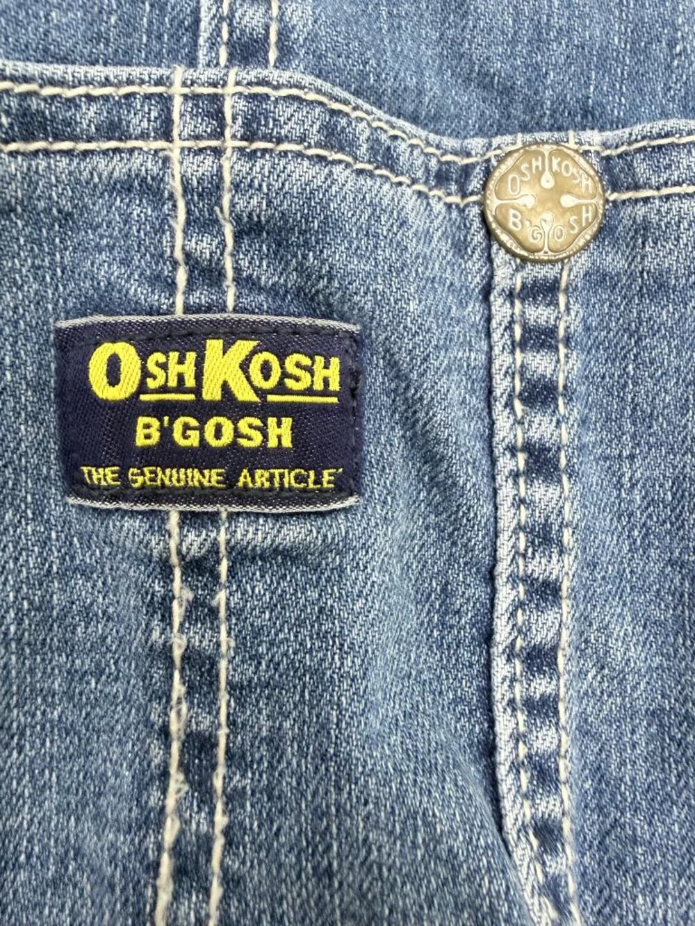 OshKosh B’gosh Denim Overalls Girls Size 6 Light Wash Carpenter Stretch
